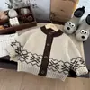 Jaqueta de Outono Infantil 2026 Novo Estilo Suéter de Menino Cardigan de Tricô Meninas Bebês Estilo Coreano Top de Outono