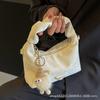 Bolsa pequena plissada portátil popular online para mulheres 2024 Novo estilo coreano bolsa de ombro para o dia a dia bolsa mensageira popular este ano