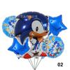 Nuevo globo de aluminio de caricatura de Sonic the Hedgehog fiesta de cumpleaños sonido Chico Modelado traje infantil al por mayor