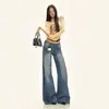 25º Look do Dia! Calça Jeans Wide Leg Estilo Americano, Cintura Alta, Caimento Solto, Emagrecimento, Estilo Preguiçoso, Calça Reta Fluida Comprimento Total.