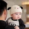 Touca de Bebê Outono Inverno Quente à Prova de Vento Tricô Lã Gorro para Meninos Meninas Recém-Nascidos Fofa Touca de Recém-Nascido