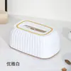 Caixa de Lenços Minimalista Moderna para Uso Doméstico na Sala de Estar, Porta-Lenços de Luxo Leve, Caixa Organizadora Criativa de Cerâmica, Ornamento de Mesa