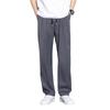 Pantalones de Seda de Hielo para Hombre Verano Delgados Modernos Sueltos Combinan con Todo Pantalones de Atar al Tobillo Marca de Moda Secado Rápido Drapeado Pantalones Casuales