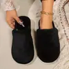 Chinelos de algodão de cor sólida para o inverno, para uso interno, para mulheres, uso doméstico, sapatos quentes de pelúcia com sola macia antiderrapante para casais, sapatos de maternidade