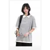 Retro Americano Falso de Dos Piezas Manga Corta para Hombre Casual Americano Versátil Verano Simple Retro Camisa Polo Top de Moda