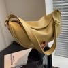 Bolsa de Dumpling Retrô Europeia e Americana, Bolsa de Ombro Transversal Fashion, Bolsa Feminina de Couro Macio Versátil da Moda de Nicho, Bolsa de Exportação