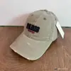 Retro Americano PARIS Bordado 3D Desgastado Sombrero de Sol Unisex Tendencia Callejera Versátil Gorra de Béisbol