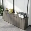 Gabinete bajo de oficina simple con puertas, archivador de piso, gabinete para impresora, gabinete lateral de mampara de oficina