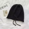 Gorro de punto con estampado floral gris estilo ins de blogger coreana para mujer, gorro de lana cálido de invierno para circunferencia de cabeza grande