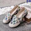 Sapatos de Tecido Old Beijing para Mulheres, Novos Sapatos de Malha Respiráveis de Verão 2026, Sapatos Baixos Estilo Ins Inspirados em Chanel