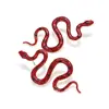 Brincos de Cobra com Textura Europeia e Americana, Gotejamento de Óleo, Design Exagerado Ins, Brincos de Cobra Esmaltados Enrolados para Mulheres