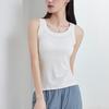 Chaleco para mujer 2024 primavera y verano nuevo popular traje negro ropa interior que cubre el pecho superior ropa exterior blanca ropa inferior cabestrillo