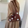 Bolso de Hombro Único con Bordado de Estrella de Gran Capacidad Dulce Estilo Coreano para Mujer Otoño/Invierno 2026 Nuevo Bolso Tote Cruzado para Viaje Perezoso