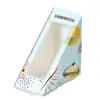 Caja de embalaje para sándwich con ventana, caja de papel para embalaje West Point, caja de cartón blanca para sándwich, caja de embalaje para hornear pasteles