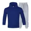 Suministro directo de fábrica otoño e invierno marca de moda para hombre suéter traje de suéter para hombre con capucha suéter más terciopelo para parejas suéter de color liso