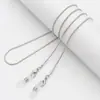 Lanyard para gafas de moda europea y americana, cadena retorcida para gafas, cadena para el cuello de gafas, cadena anti-pérdida para mascarilla, cadena metálica para mascarilla, venta al por mayor