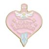 Broche de metal con diseño de dibujos animados para niña, con letras en inglés, estilo rosa, ideal como regalo