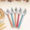 Estilo Coreano Colher sopa colher de chá colher de estudante desenho animado criativo fofo melamina anti-sopa colher de plástico colher infantil colher pequena