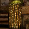 Luz LED de alambre de cobre para árbol de agua corriente enredadera luz de cola de caballo luz impermeable para exteriores luz de cascada luz decorativa para árbol de Navidad al por mayor