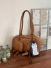 Bolsa de Ombro Pequena de Nicho Coreana para Mulheres, High-End, Grande Capacidade, Retrô, Versátil, Para o Trabalho, Bolsa Boston