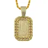 Europeu e Americano hiphop hip hop Hip Hop Hip Hop colar Embutido com Diamante Marca do Exército masculino pingente de rua atacado de fábrica