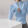 Conjunto de Tres Piezas de Yoga para Mujer Chaqueta con Cuello Alto Ceñida a la Cintura Pantalones de Secado Rápido Falsos de Dos Piezas Fitness al Aire Libre Carrera Matutina Pilates Ejercicio
