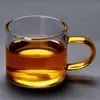 Taza de Té de Vidrio con Asa Taza de Té Transparente Taza de Té Resistente al Calor Taza Juego de Té Kung Fu Taza Espesa para Cata de Té