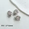 Colgante de Rosa Espinosa con Incrustaciones de Piedra Tridimensional Material de Cuentas Hecho a Mano DIY Accesorios para Pulsera Collar Joyería