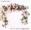 Enredaderas de Ratán de Rosa Simulada Techo de Sala de Estar Colgante de Pared Diseño Decoración de Boda Flores Falsas Flores de Planta Simulada