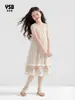 Ropa de Verano para Niñas Yingsibo Cubre Traje Calado de Tirantes Vestido de Dos Piezas Vestido Infantil de Vacaciones Vestido para Niñas