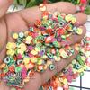 Argila Flexível Fruta Desenho Animado Animal Fatiado Pêssego Coração Estrela Borboleta Artesanal diy Pó Dourado Lantejoula Cola Gotejamento Material