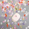 Acessórios para Unhas Artísticas Zircônia 5A Misturados com Diamantes Coloridos, Espigas de Trigo Transparentes Brilhantes Mini, Pedras Strass de Fundo Reto com Formato Especial Atacado