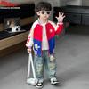 Jaqueta do Ultraman para Meninos Primavera e Outono 2025 Nova Uniforme de Baseball Luminoso para Bebê Menino Uniforme de Baseball Infantil Top