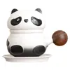 Taza de Té de Cerámica de Panda Taza para Oficina en Casa con Tapa Filtro Taza Linda para Separación de Té para Mujeres
