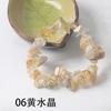Pulsera de Grava Anillo Liso Clásico Pulsera de Piedra Natural Citrino Pulsera de Cuentas Amatista Pulsera Transfronteriza