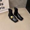 Botas Martin Negras de Charol para Adulto para Mujer en Stock, Otros de Corte Bajo con Cremallera Lateral de Goma