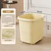 2025 Tina Nueva para Pies Móvil Hogareña Barril Alto Profundo Hasta la Pantorrilla Cuenca para Baño de Pies de Salud con Tapa Cubo para Lavado de Pies con Fumigación