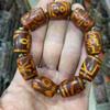 Pulsera de cuentas de nueve ojos envejecida con alto aceite pulpa vieja pulsera de cuentas de múltiples tesoros pulsera de ágata de cuentas de tres ojos al por mayor