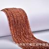 Granate Naranja Piedra Natural Redonda Facetada Cuentas Sueltas Pulsera DIY Espaciador Accesorios de Joyería Cuentas de Joyería Semiacabadas
