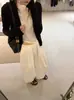 Pantalones Casuales Tencel Algodón Versátil Estilo Coreano Sueltos Largos Simples 26 Primavera Verano