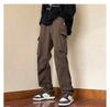 Pantalones Cargo Negros Casuales Versátiles Estilo Americano para Primavera y Otoño, Pantalones Cargo Paracaídas para Primavera y Otoño, Holgados Modernos Funcionales Geniales Streetwear