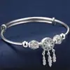 Pulsera de plata de ley 999 con diseño de atrapasueños para mujer, estilo juvenil, sólida, para amigos, 2023