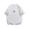 Camiseta Americana Bordada de Tres Rayas de Manga Corta para Hombre 2025 Nuevo Verano High Street Corte Limpio Pura Gruesa Pesada