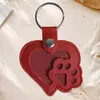 En Stock Llavero de Garra de Gato con Forma de Corazón de Dibujos Animados Estuche de Almacenamiento de Cuero PU Colgante de Bolsa Portátil Etiqueta para Mascota Recuerdo para Mascota