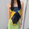 Pañuelo para la cabeza de chica hot Y2K americano del milenio, pañuelo cuadrado cool de estilo callejero hip-hop, nuevo accesorio fino simple decorativo para el cabello