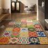 Alfombra persa transfronteriza, Felpudo de entrada de estilo étnico turco de Oriente Medio, Alfombra de bucle para sala de estar, Alfombra para mesa de café y sofá
