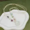 Otoño e Invierno Nuevo Cerámica de Jingdezhen Hongo Collar Accesorios para Mujer Diseño de Nicho Transfronterizo Collar Joyería para Mujer Gama Alta