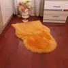 Alfombra de Felpa, Pelo Largo, Felpudo de Forma Irregular, Alfombra para Sala de Estar, Dormitorio, Mesita de Noche, Forma de Lana Artificial