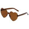 Gafas de Sol de Gelatina, Gafas de Sol de una Pieza con Forma de Corazón, Ojo de Gato Divertidas para Tomar Fotos, Con Forma de Estrella, Color Caramelo, Protección UV