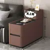 Gabinete Lateral Inteligente para Sofá Sala de Estar de Apartamento Pequeño Moderno Simple Multifuncional Gabinete Lateral Divisor Gabinete de Reposabrazos Gabinete de Almacenamiento